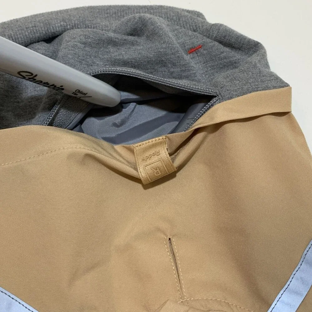 Reddy Pet Dog Hoodie XS Tan & Gray With Reflective Stripes & Zipper‎ Pocket